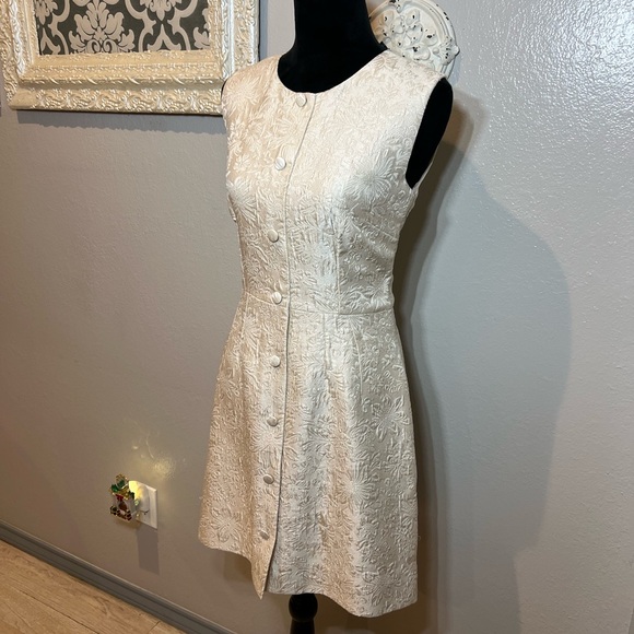 Dolce & Gabbana Cream Textured Mini Dress - Picture 3 of 12